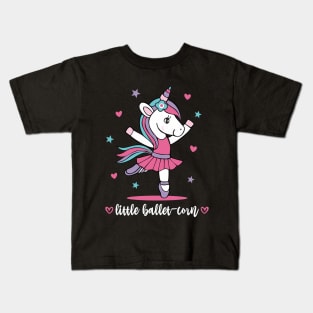 Ballerina Unicorn Ballerina "little ballet-corn" Kids T-Shirt